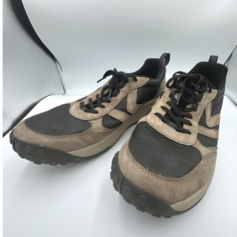 Keen KS86 LEA Mens Sz 10.5 Brown Black Leather Gorpcore Hiking Sneakers 1029767
